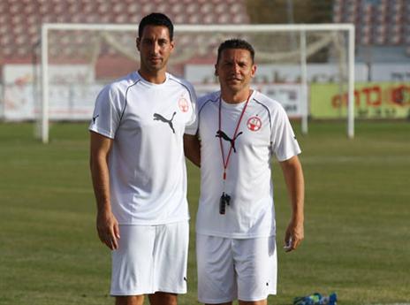 בכר ועוזרו החדש, עמיר נוסבאום (צילום: לירון מולדובן)