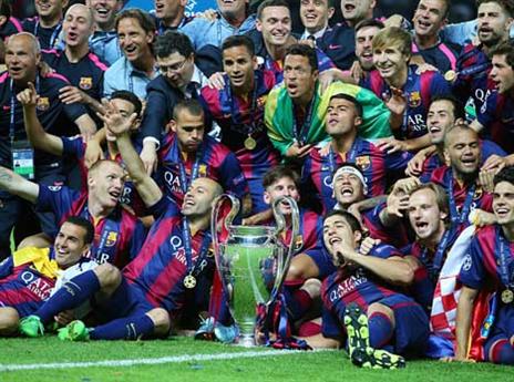 יניפו את הגביע? שחקני ברצלונה (getty)