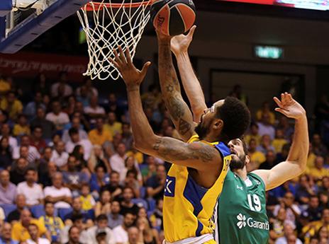 לנדסברג ואלדמיר מתחת לסל (אלן שיבר)