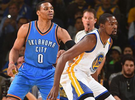 שוב "ביחד". דוראנט וווסטברוק (GETTY)