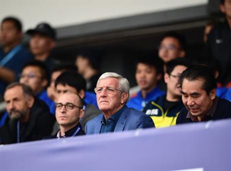 מאמן הנבחרת הסינית, מרצ'לו ליפי, הגיע לצפות