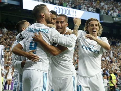 שחקני ריאל חוגגים. זידאן: "עשינו שני משחקים גדולים"