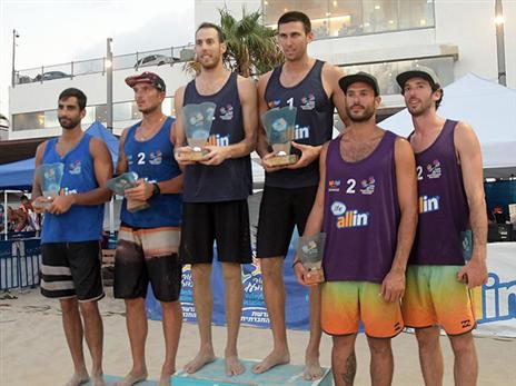 פייגה והילמן בראש הפודיום (צילום באדיבות איגוד הכדורעף)