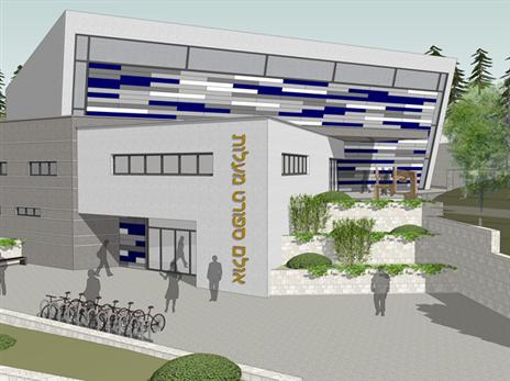 הדמיה של אולם ספורט במעלות