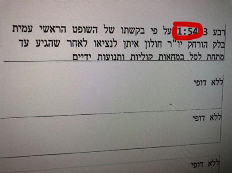דו"ח המשקיף. ההרחקה ב-1:54 לפני סוף הרבע