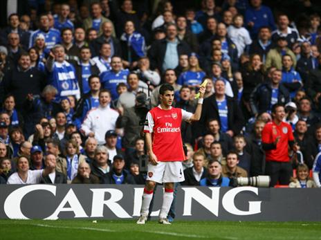 ססק פברגאס בקרן של צ'לסי (Getty)