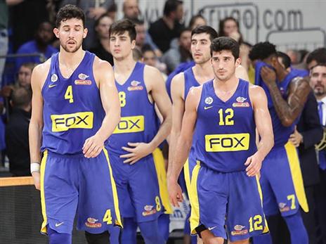 שחקני מכבי אחרי ההפסד, הבדלי הגובה השפיעו (דני מרון)