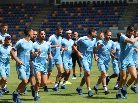 הנבחרת באימון השחרור (באדיבות ההתאחדות לכדורגל)