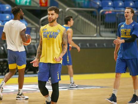 האימון המסכם של מכבי ת"א (צילום: אלן שיבר)