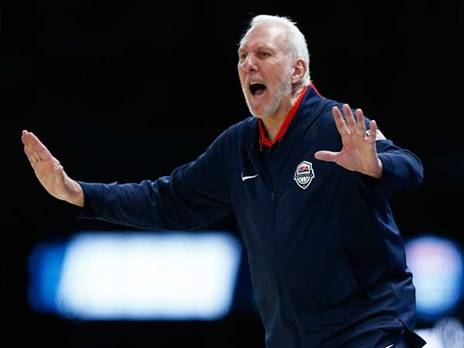 פופוביץ'. יהיה הראשון להוביל נבחרת לשלוש זכיות ברצף? (Getty)