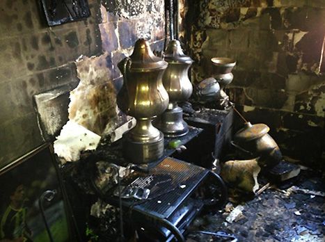 השריפה במשרדי בית וגן (האתר הרשמי)