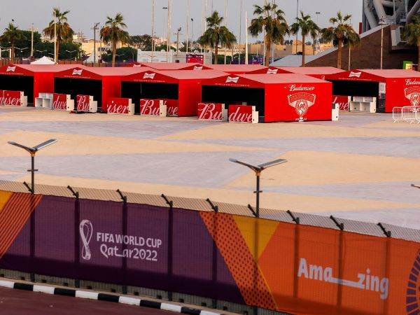 מתחם באדווייזר בקטאר. התביעה בדרך? (Buda Mendes/Getty Images)