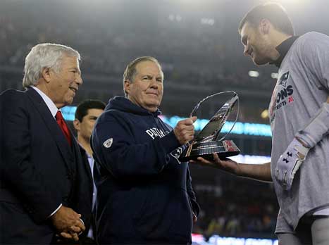 פעם שביעית בסופרבול. בריידי ובליצ'ק (Getty)