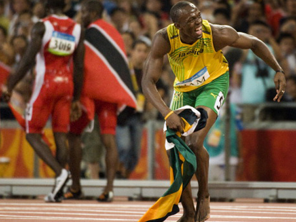 אבן הדרך הראשונה בקריירה המדהימה. בולט בבייג'ינג (getty)