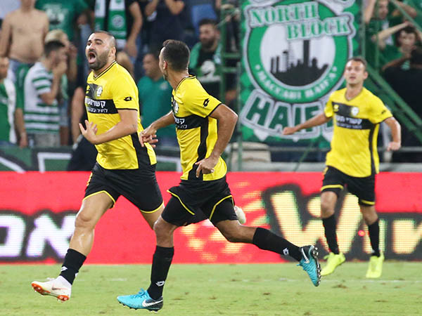 ערן לוי חוגג את השוויון מול מכבי חיפה. בלעדיו נתניה לא תהיה אותה קבוצה (יוסי שקל)