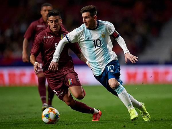 מסי במשחק הידידות האחרון בין הנבחרות (Getty)