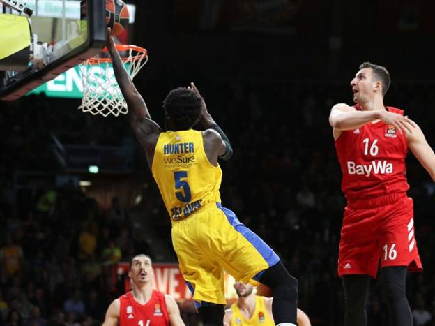 דקות טובות של האנטר לא הספיקו. (העמוד הרשמי של מכבי ת"א)