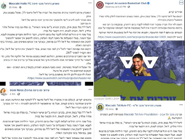 חלק מהקבוצות שתמכו