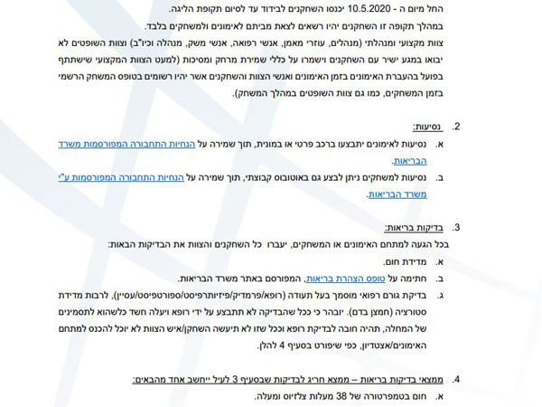 המתווה שנחתם על ידי ארז כלפון והועבר לקבוצות