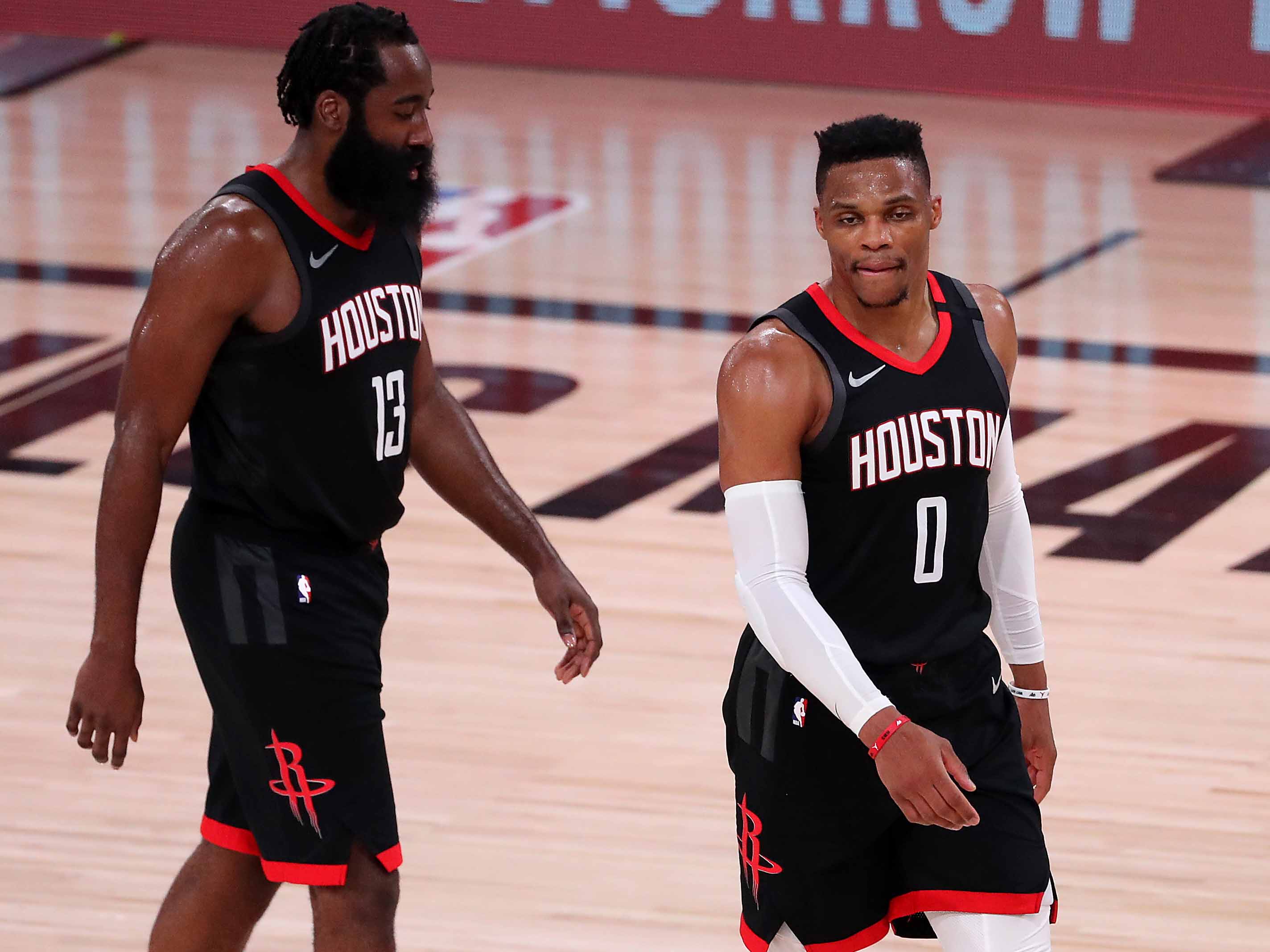 ווסטברוק והארדן. הניסוי לא צלח (Getty)
