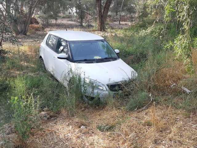 רכב מסוג  סקודה פביה שנמצא על ידי צוותי איתוראן
