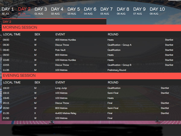 הלו"ז המלא, שעון טוקיו