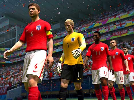 סטיבי ג'י בראש הנבחרת האנגלית בגרסת FIFA