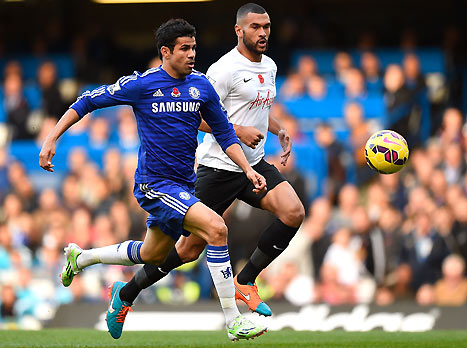 9 שערים עד כה לדייגו קוסטה בליגה האנגלית (getyimages)