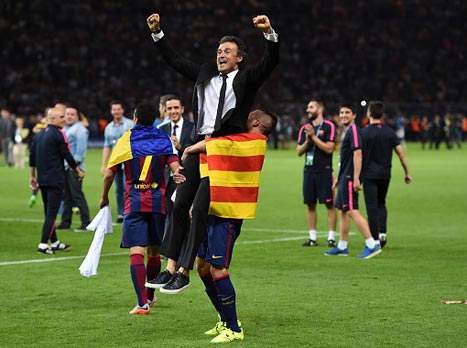 לואיס אנריקה, השווה את ההישג של פפ גווארדיולה (gettyimages)