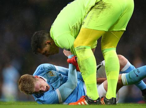 רגע מכוער, אבל טוב שהתנצל. רובלס גוער בדה בריינה (gettyimages)