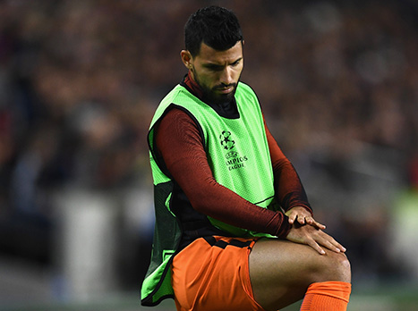 אגוארו. הספסול שלו הוביל לביקורת על גוארדיולה (Getty)