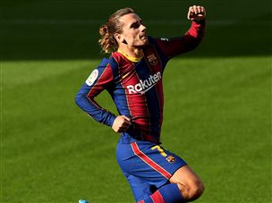 גריזמן חגג את השני (GETTY)