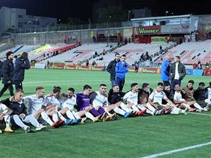 הירוקים חוגגים עם הקהל (דני מרון)