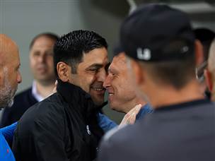 ברדה ובכר. את החיוכים קיבלנו רק לפני המשחק (מאור אלקסלסי)