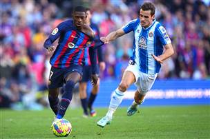 בארסה שוב לא הפסידה לאספניול (getty)