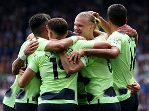 אך שחקניו הרשו לעצמם לחגוג (Michael Regan/Getty Images)