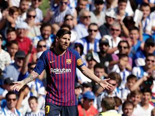 הקטאלונים נראו חסרי אונים במחצית הראשונה (getty)