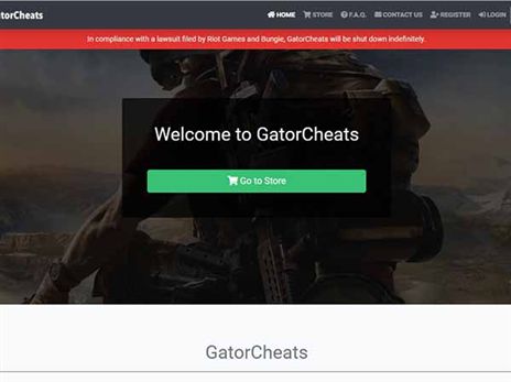 ההודעה כפי שנכתבה באתר: "GatorCheats יסגר לצמיתות".