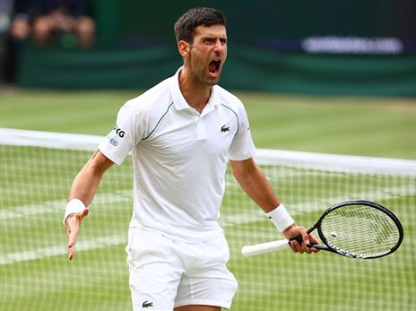 ג'וקוביץ' שאג אחרון (GETTY)