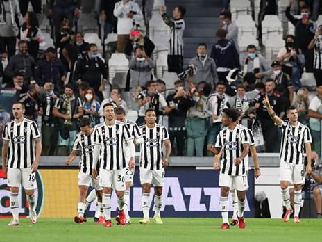 שחקני יובנטוס חוגגים שער מוקדם (Getty)