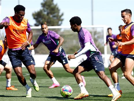 רודריגו באימון. ישחק? (Helios de la Rubia/Real Madrid via Getty Images)