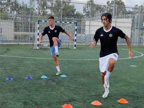 שחקני נבחרת הנוער מתאמנים