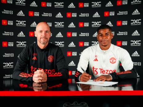 ראשפורד וטן האח. מחכים לאמבפה? (Manchester United/Manchester United via Getty Images)