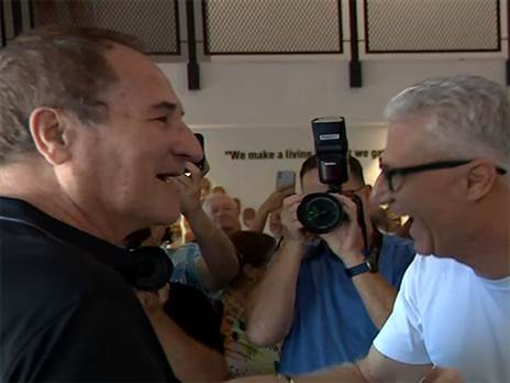 ברקוביץ' וברודי במסיבת ההפתעה