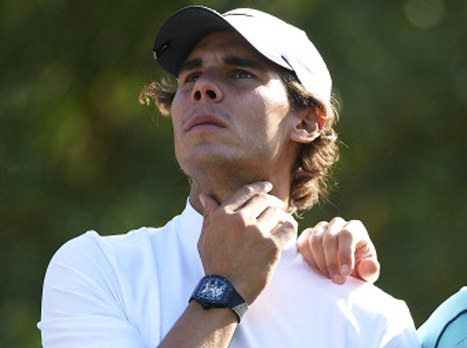 נדאל והשעון. אנחת רווחה (gettyimages)