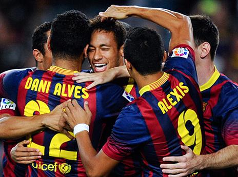 בארסה בטירוף ניימאר (Gettyimages)