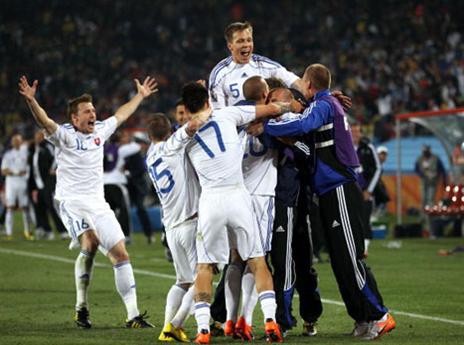 סלובקיה חוגגת, בקרוב היא בישראל (GETTYIMAGES)