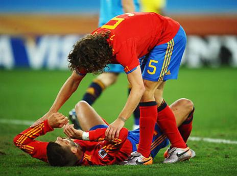 המלאך השומר. פיקה ופויול בנבחרת ספרד (gettyimages)