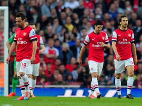 הגנת ארסנל החזיקה מעמד 17 דקות יותר מזו של יונייטד (GETTYIMAGES)