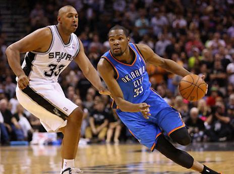 25 נקודות לא הספיקו. דוראנט עם הגב לקיר (gettyimages)